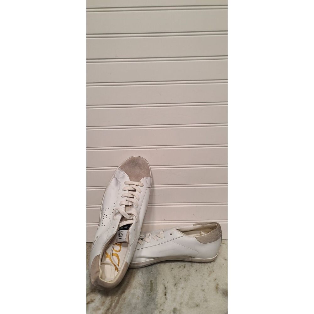 Sam Edelman Womens Aubrie SE-1980 White Leather Tennis Shoes Size 10 NWT